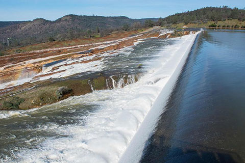 Lake Oroville Surges Over Emergency Spillway for First Time in History