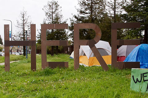 East Bay Homeless Encampment Threatened by BART Police